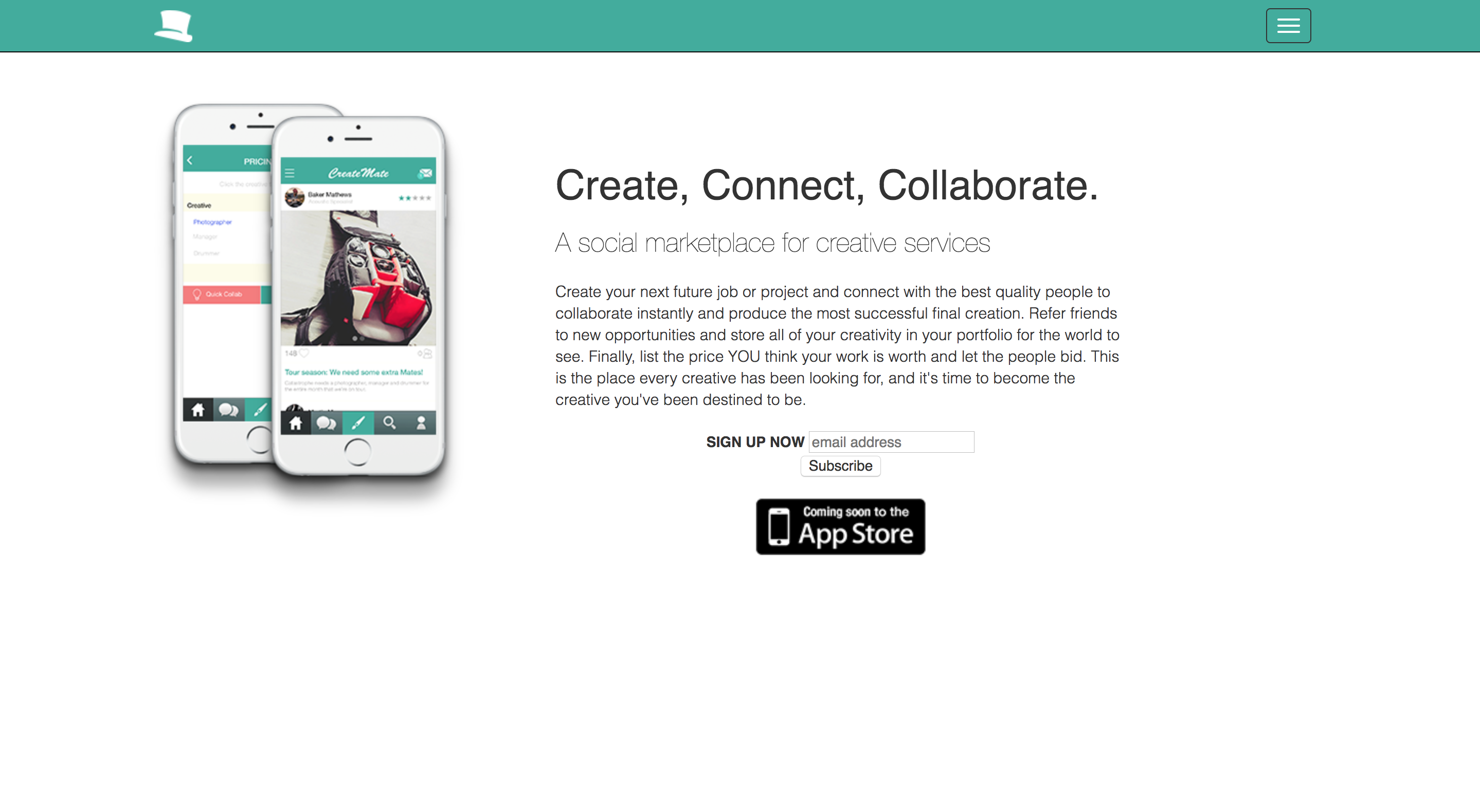 Createmate - Website Design by CodeBond