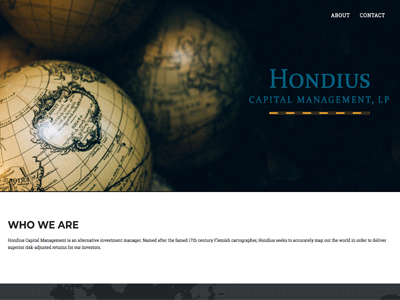Hondius Capital Managment website by CodeBond